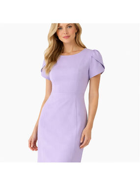Calvin Klein Lavender Short Sleeve Sheath Dress Size 12 NWT
